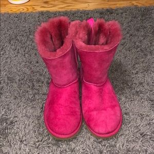 Pink Bailey Bow Uggs W/ Bottle of Freshener